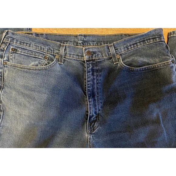 W38 L32 Comfortable Relaxed Levi’s Classic Blue Jeans Straight Leg Preowned - Picture 4 of 5